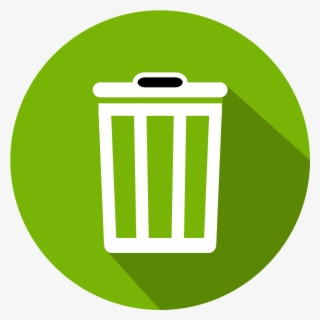 icono-basura - trash can flat design