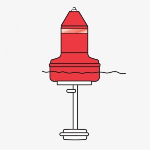 B6nprn Red Float Collar Channel Marker With External - Red Nun