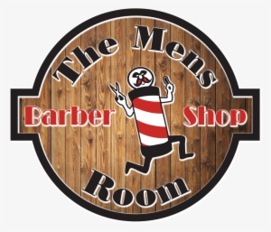 The Men's Room Barber Shop - Barber Shop Logo In Wood