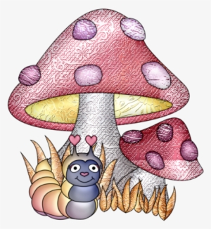 Svg Free Download Dessins Champignons Mushrooms Pinterest - Cartoon Caterpillar With Mushroom