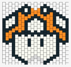 Super Mario Orange Mushroom Mask Bead Pattern - Bead
