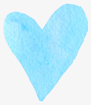 Watercolor Blue Heart Png