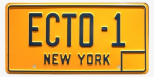Ecto-1 Prop Plate Movie Memorabilia From Ghostbusters - Ecto 1 Plate