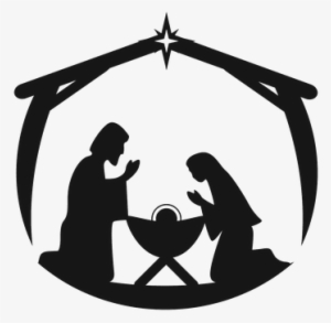 Clip Art Freeuse Library Nativity Scene Silhouette - Christmas Nativity Icon