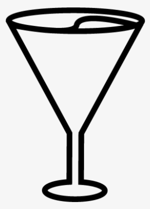 Empty Martini Glass Vector - Cocktail