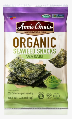 Organic Wasabi Seaweed Snacks - Annie Chun's Organic Seaweed Snacks Sea Salt 0.35 Oz