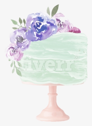 Der Blaue U. Lila Blumen Watercolor Danken Ihnen Karte