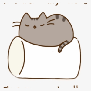 Pusheen Cat If I Were Tiny I Would Sleep On A Marshmallow