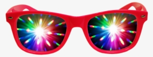 Pink Diffraction Glasses - Plastic Diffraction Glasses - White