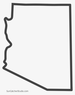 Free Arizona Outline With Home On Border, Cricut Or