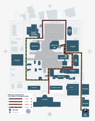 Map Of Walk Paths - Floor Plan