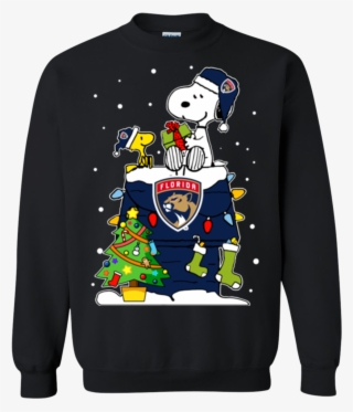 Florida Panthers Ugly Christmas Sweaters Snoopy Hoodies - Dallas Cowboys Christmas T Shirt