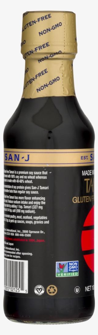 San-j Naturally Brewed Premium Soy Sauce Tamari, 10 - Glass Bottle