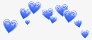 Heart Blue Blueheart Heartblue Hearts Crown Tumblr - Blue Heart Crown Png