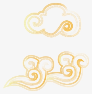 Estilo Chino Líneas Nubes Degradados Png E Imagen Vectorial - Illustration