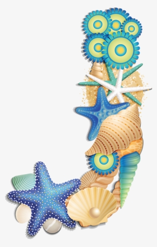 Letter { J } For Judy, That's Me - Sea Shell Alphabet Blue By Яндекс