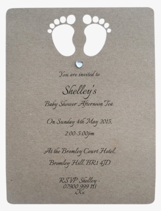 'shelley' Footprint Invitation - Label