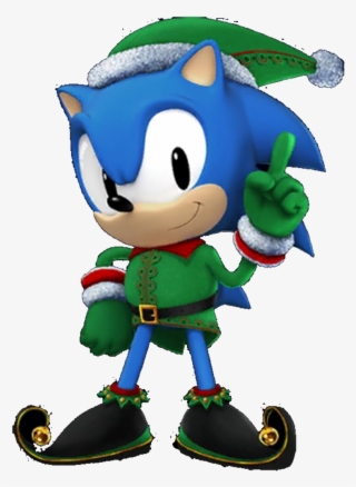 #classicsonic Sonic Classico Elfo Feliz Natal Em Sonic - Sonic Forces Speed Battle Elf Sonic