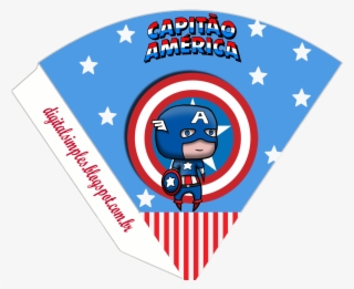 Captain America Free Printable Cones - Capitão América