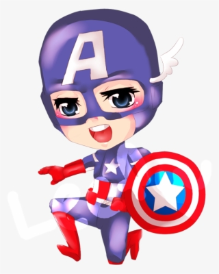 Captain America Clipart Girl - Capitao America Chibi Png