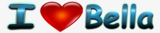 Bella Love Name Heart Design Png - Portable Network Graphics