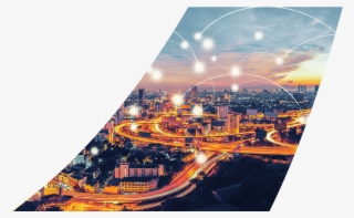 City At Twilight With Orange Highlights And Connected - Sap S/4hana