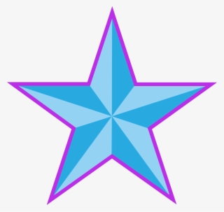 Blue With Violet Stroke - Star Trophy Drawing