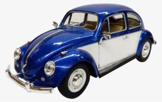 Blue White Volkswagen - Volkswagen Beetle
