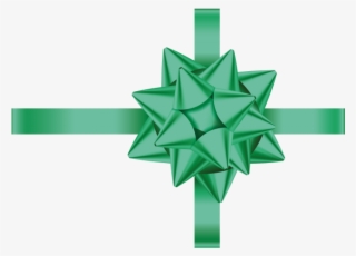 Green Gift Bow - Transparent Gift Bow Png