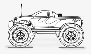 Monster - Monster Truck Drawing Side View
