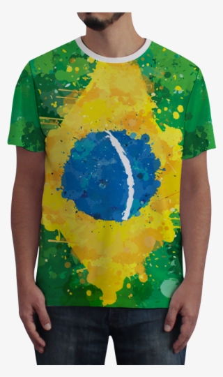 Camiseta Fullprint Bandeira Do Brasil De Incantiana - Camiseta Irmao Do Jorel