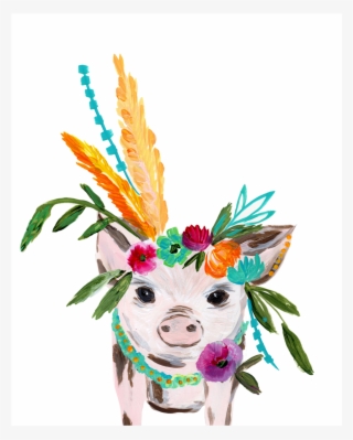 Boho Pig [art Print]