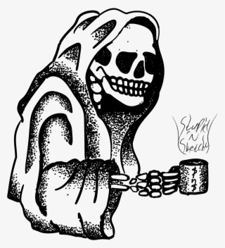 Grim Reaper Coffee Tattoo