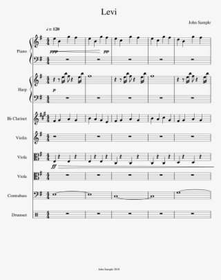 Levi Sheet Music For Piano, Clarinet, Violin, Harp - Sheet Music