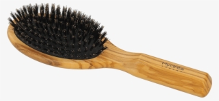 Hydrea Olive Wood Cushion Hair Brush With Pure Boar - Makeup Brushes