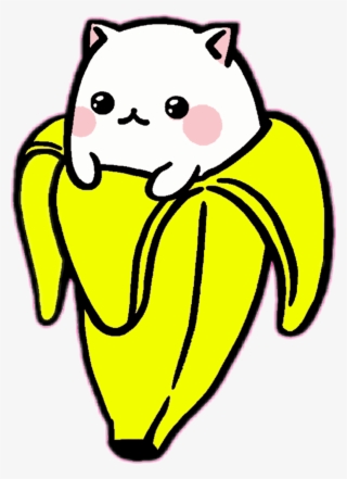 #cat #kawaii #sweet #cute #banana #ftekawaii - Banana Kitty