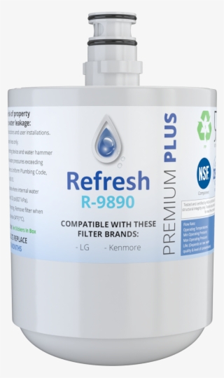 Refresh R-9890 Replacement Water Filter - Kenmore Adq72910901 Refrigerator Water Filter 500-gallon