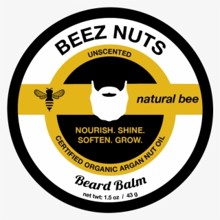Natural Bee Beard Balm Label Front - Us Army Cavalry Scout Logo