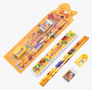 4 In 1 Kids Stationery Items Sharpener With Eraser - Winnie The Pooh (life Size Stand Up)