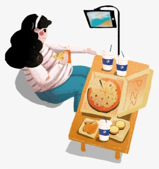 Dessin Animé Main Dessinée Illustration Fille Png Et - Playset