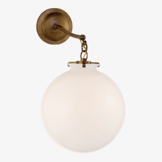 Katie Large Globe Sconce In Hand-rubbed Antique - Lampshade
