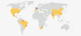 Global Map Of Bic's Worldwide Factories - World Map