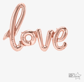 Air-filled Rose Gold “love” Foil Balloon Letters - Love Foil Balloon Png