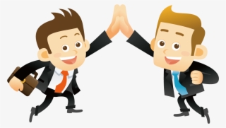Thinkinvite Business Partner Model To Earn - Cooperation Cartoon