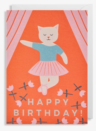 Happy Birthday Cat Card By Naomi Wilkinson Lagom Design - Illustration
