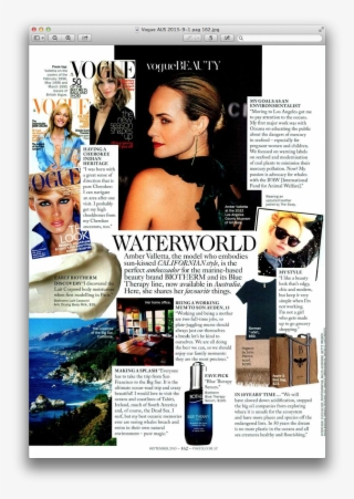 Amber Valetta / Vogue Australia / Organic By John Patrick - Flyer