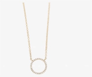 Eclipse 14ct Yellow Gold Diamond Set Circular Necklace - Pendant