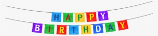 Happy Birthday Banner Clip Art Transparent - Happy Birthday Banner Transparent Background