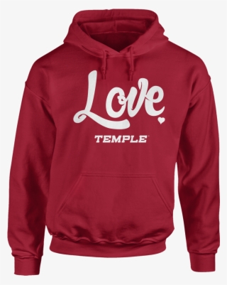 Love Temple University - Red White Hoodie