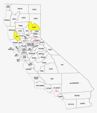 Easy To Use Map Detailing All Ca Counties - California County Seat Map